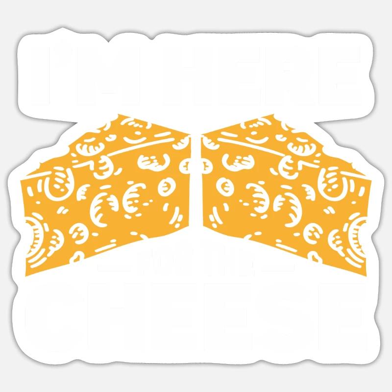 Amateur de fromage Cheese - Sticker taille S (10 x 10 cm) - blanc mat