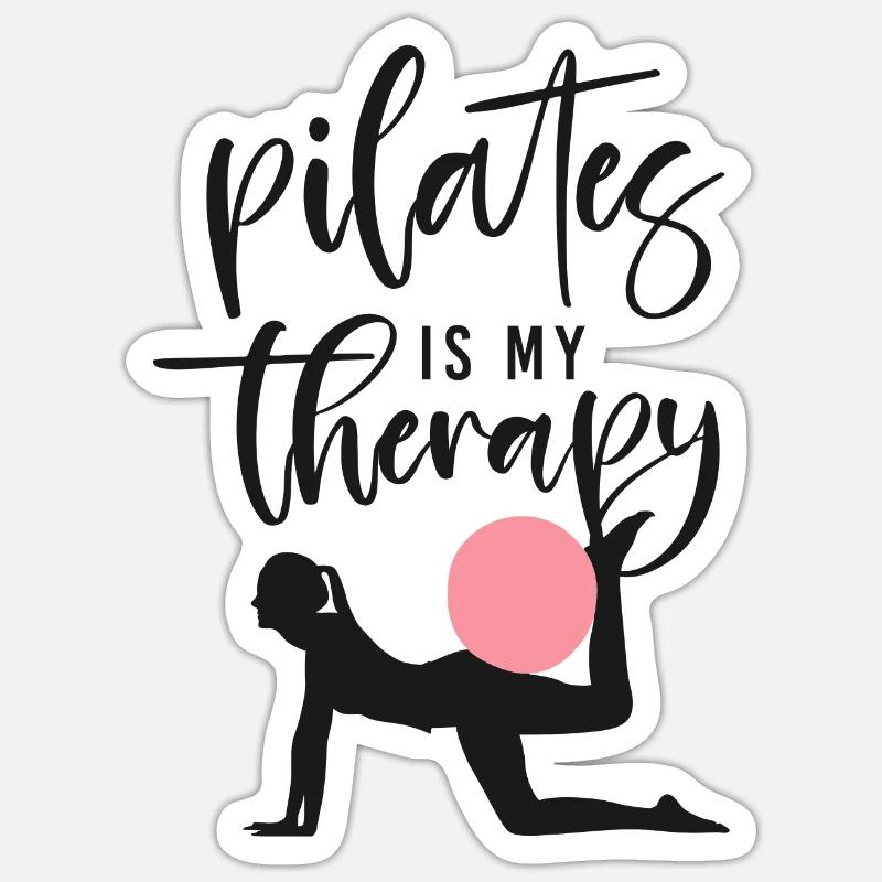 Pilates Instructor Teacher Pilates - Sticker size S (10 x 10 cm) - white matte