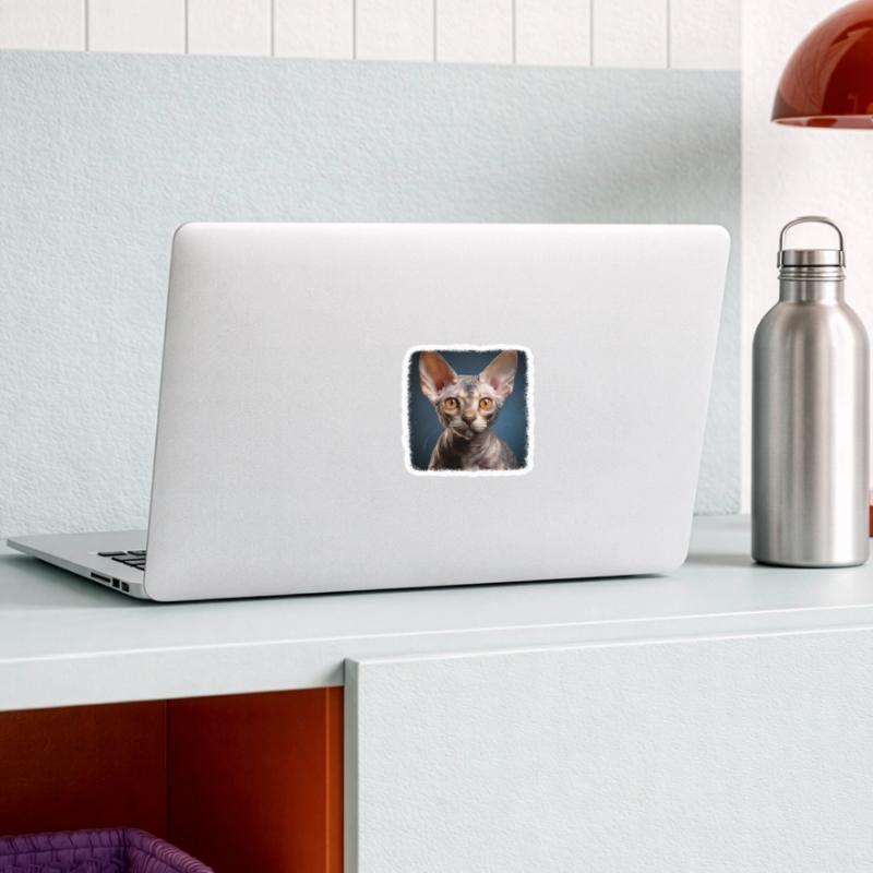 Devon Rex Kitten Devon Rex Cat Sticker size S (10 x 10 cm)