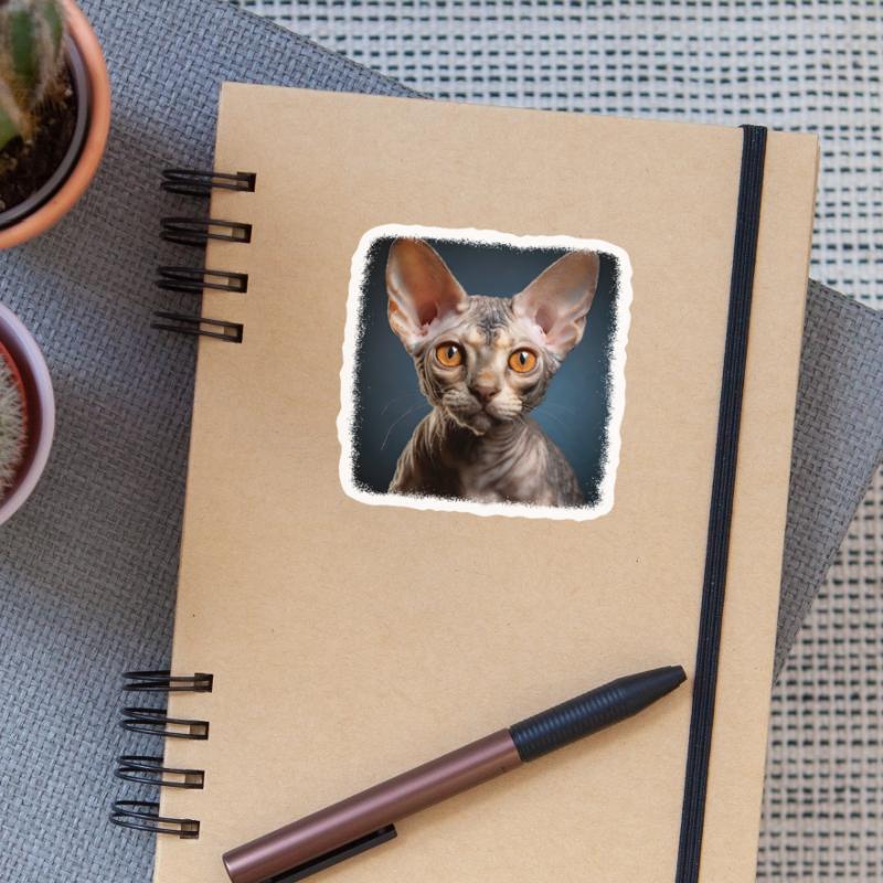 Devon Rex Kitten Devon Rex Cat Sticker size S (10 x 10 cm)