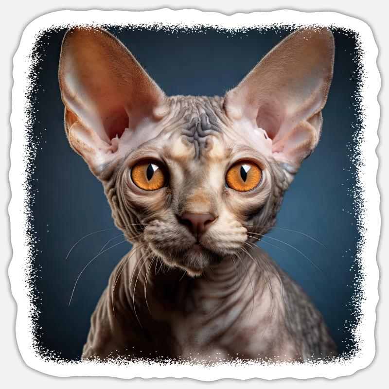 Devon Rex Kitten Devon Rex Cat Sticker size S (10 x 10 cm)
