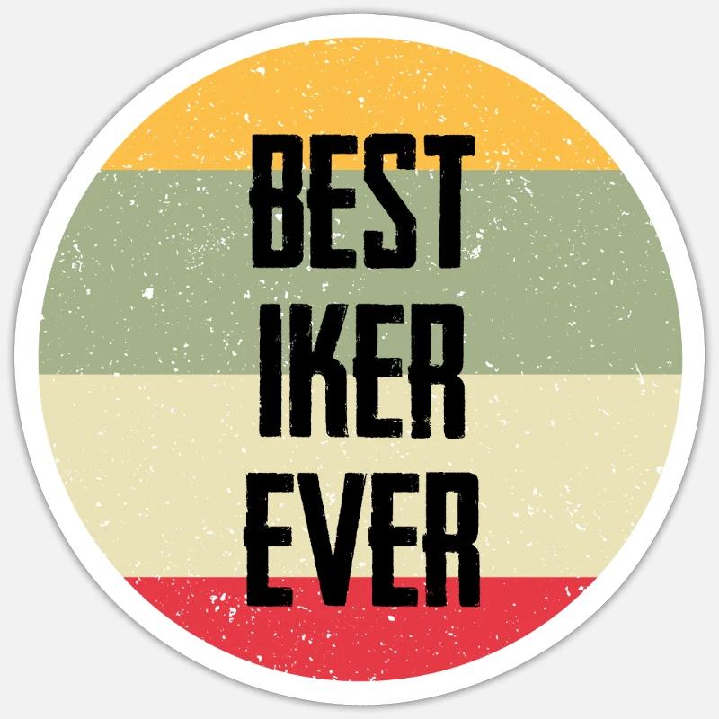 Best Iker Ever - Sticker size S (10 x 10 cm) - white matte