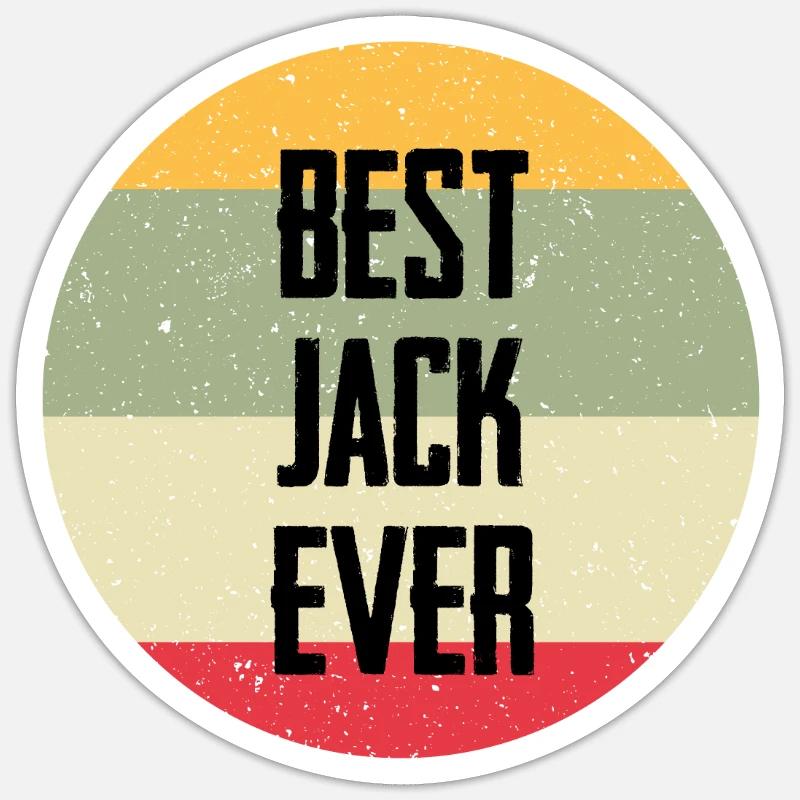 Best Jack Ever - Sticker size S (10 x 10 cm) - white matte