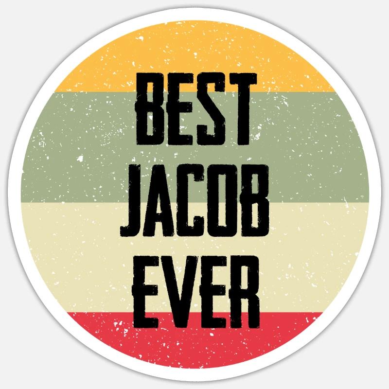 Best Jacob Ever - Sticker size S (10 x 10 cm) - white matte