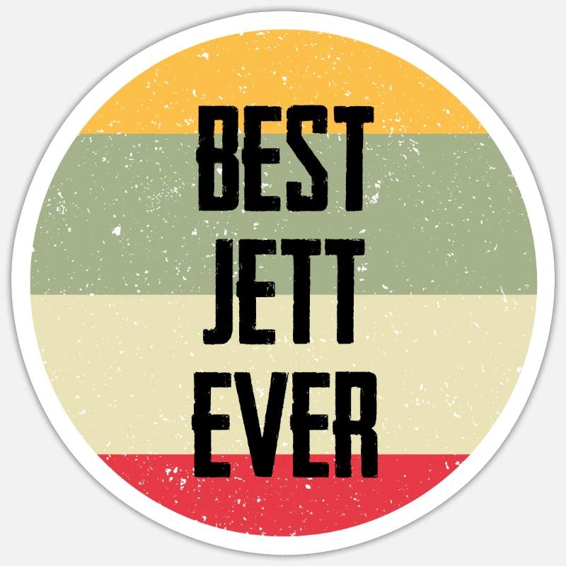 Best Jett Ever - Sticker size S (10 x 10 cm) - white matte
