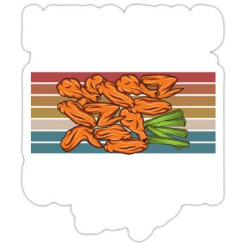 Chicken Wings Gifts - Sticker size S (10 x 10 cm) - white matte - Front