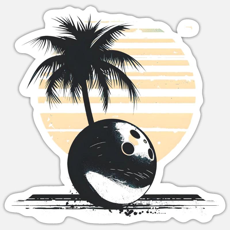Bowling Sketch - Sticker size S (10 x 10 cm) - white matte