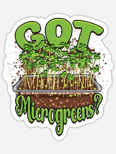 Microgreen Microgreens Got Microgreens? - Sticker Größe S (10 x 10 cm) - Mattweiß