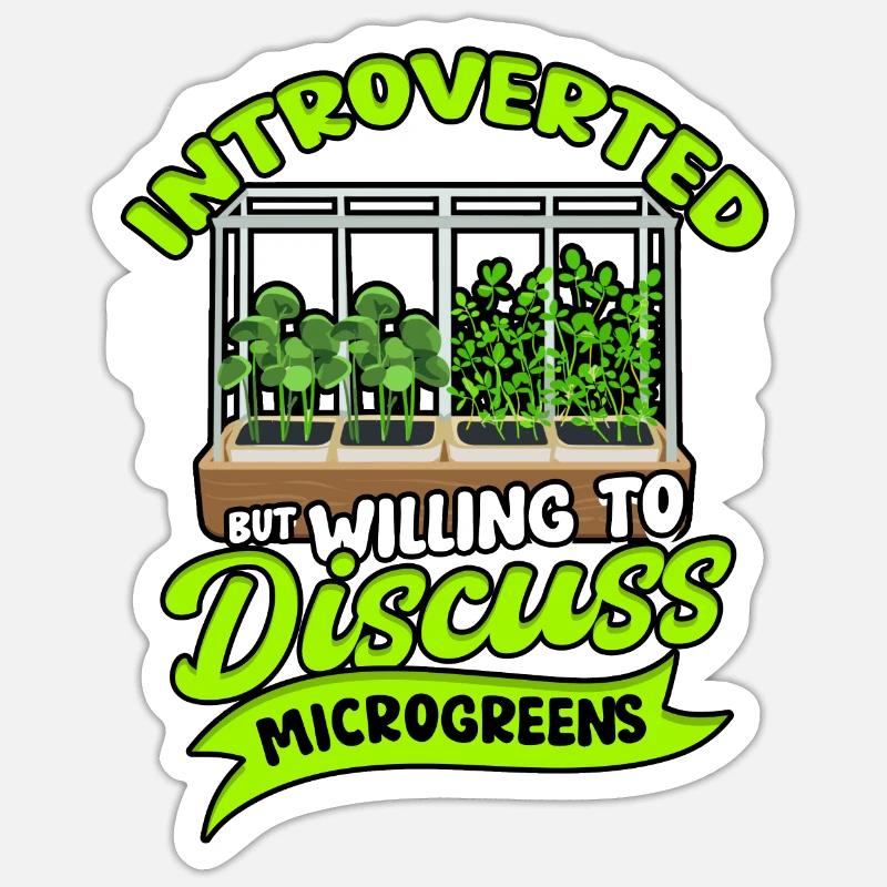 Microgreen Microgreens - Sticker size S (10 x 10 cm) - white matte