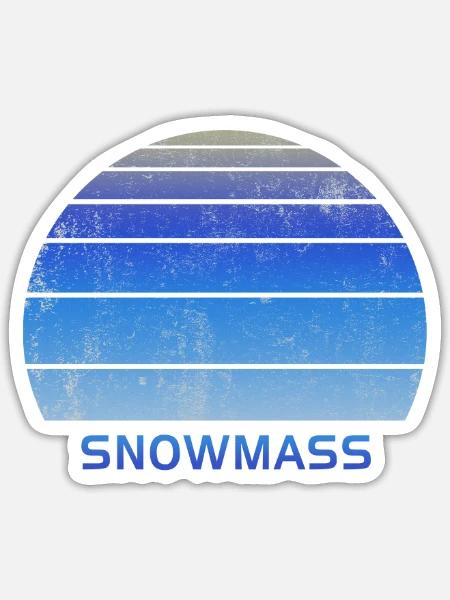 Retro Snowmass Colorado Sunset Outdoors Fan Ski - Sticker Größe S (10 x 10 cm) - Mattweiß