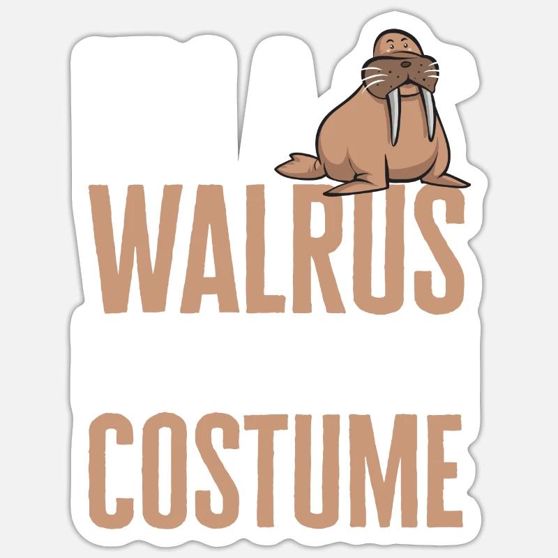 Walrus - Sticker size S (10 x 10 cm) - white matte