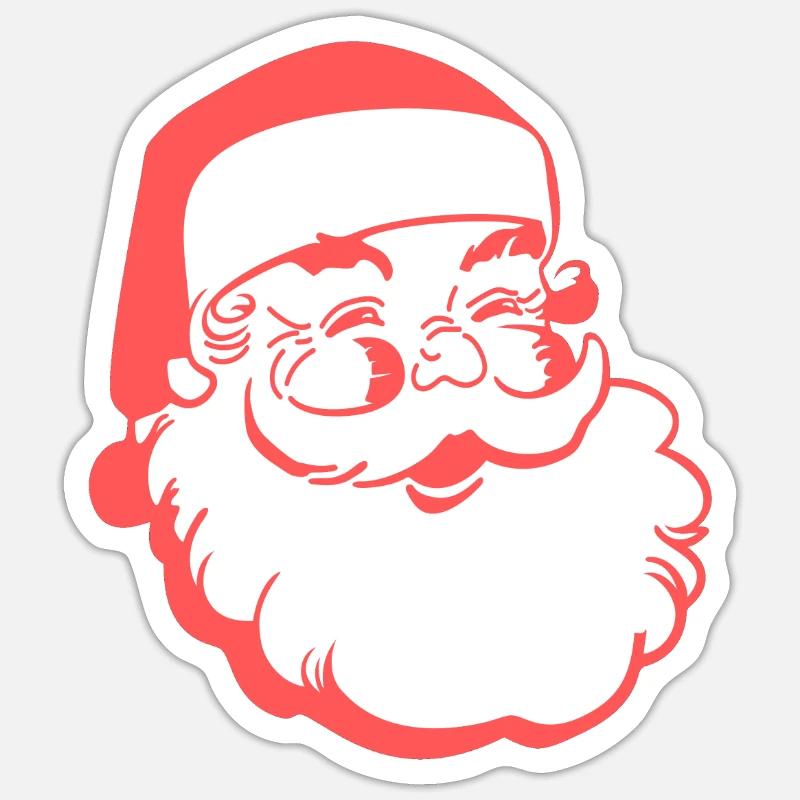 Joyeux Noël avec le Père Noël Sticker taille S (10 x 10 cm)