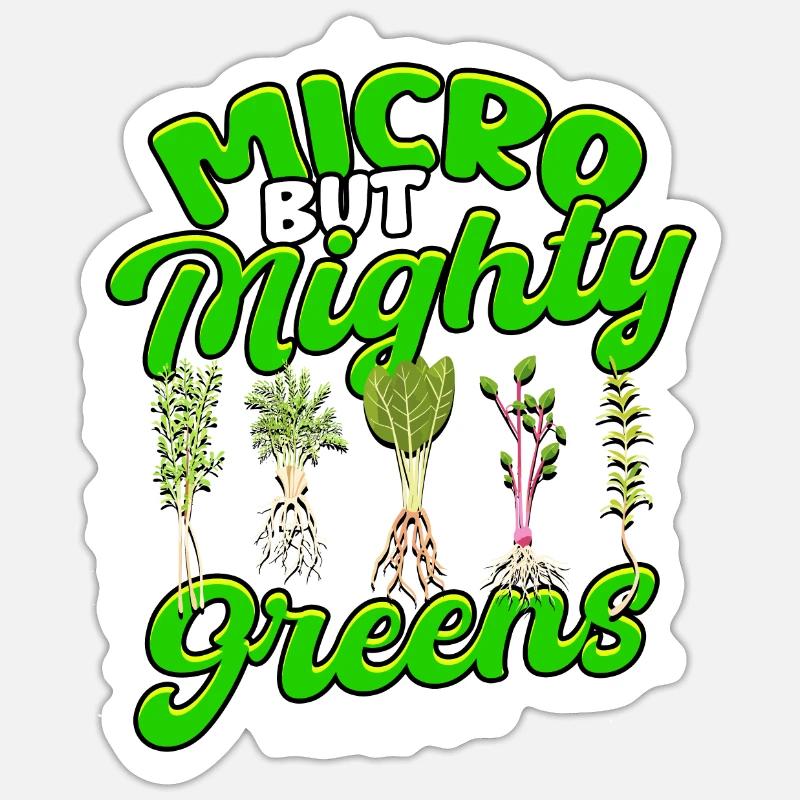 Micro-pousses Micro-vertes Micro mais puissantes vertes Sticker taille S (10 x 10 cm)