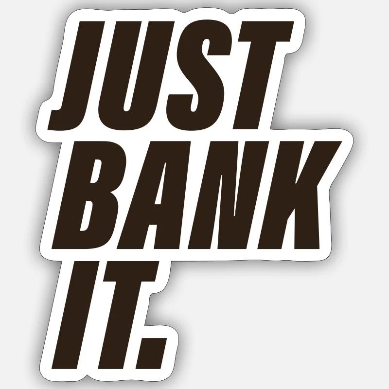 Bank it Bench Sitter einfach - Sticker Größe S (10 x 10 cm) - Mattweiß
