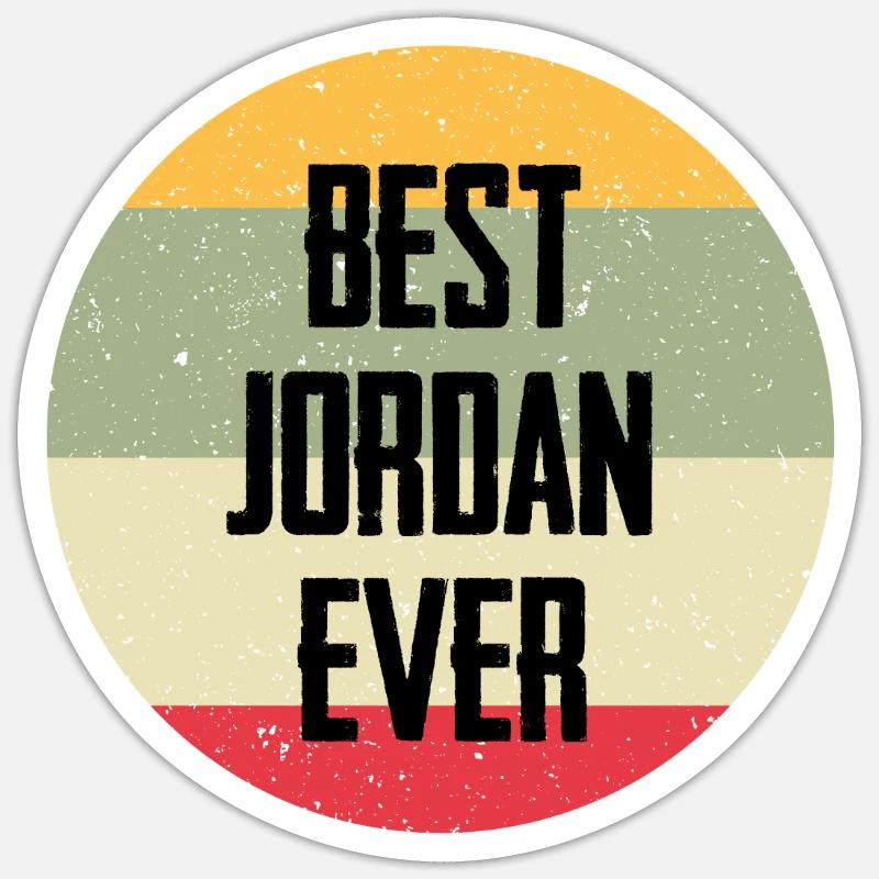Best Jordan Ever - Sticker Größe S (10 x 10 cm) - Mattweiß