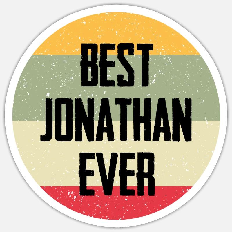 Best Jonathan Ever - Sticker size S (10 x 10 cm) - white matte