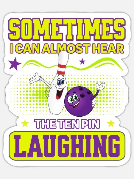 Manchmal kann ich die zehn Nadeln fast lachen hören - Sticker Größe S (10 x 10 cm) - Mattweiß