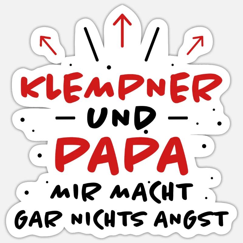 Klempner Spruch Beruf Lustiges Klempner Geschenk - Sticker Größe S (10 x 10 cm) - Mattweiß