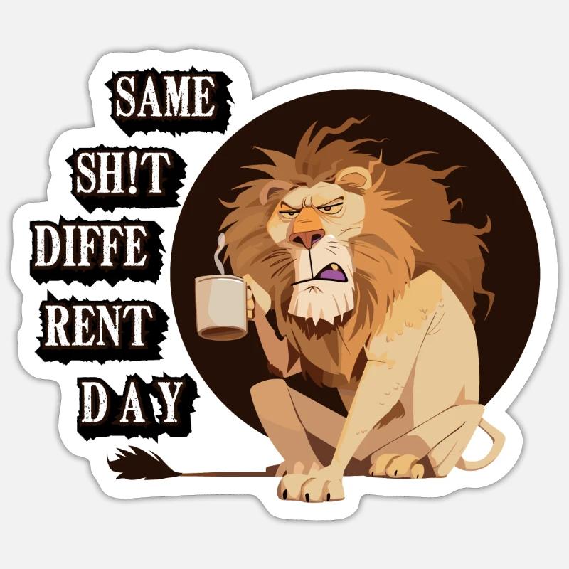 Même jour de merde différent Sticker taille S (10 x 10 cm)