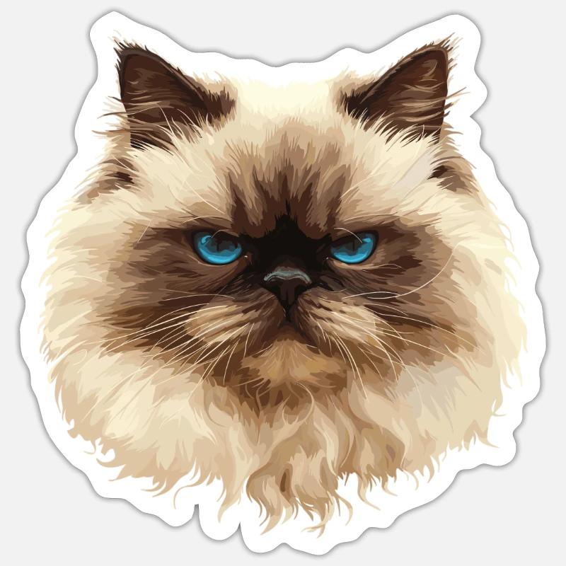 Himalayan Cat Colourpoint Katze - Sticker size S (10 x 10 cm) - white matte