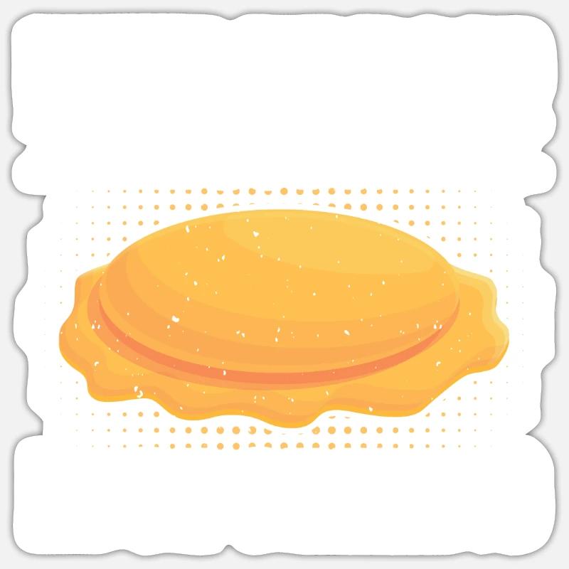 Raviolis 4 - Sticker taille S (10 x 10 cm) - blanc mat