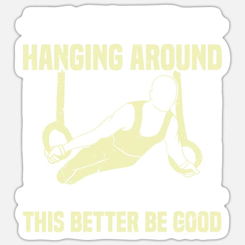 Ringturnen 3 - Sticker Größe S (10 x 10 cm) - Mattweiß