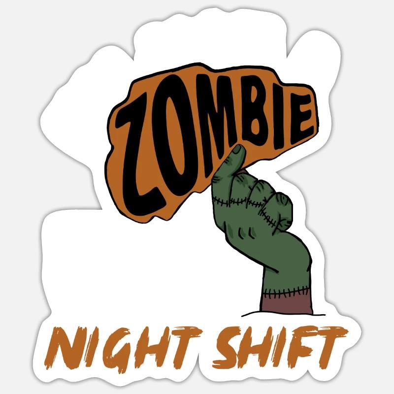 Nachtschicht Krankenschwester Sticker Größe S (10 x 10 cm)