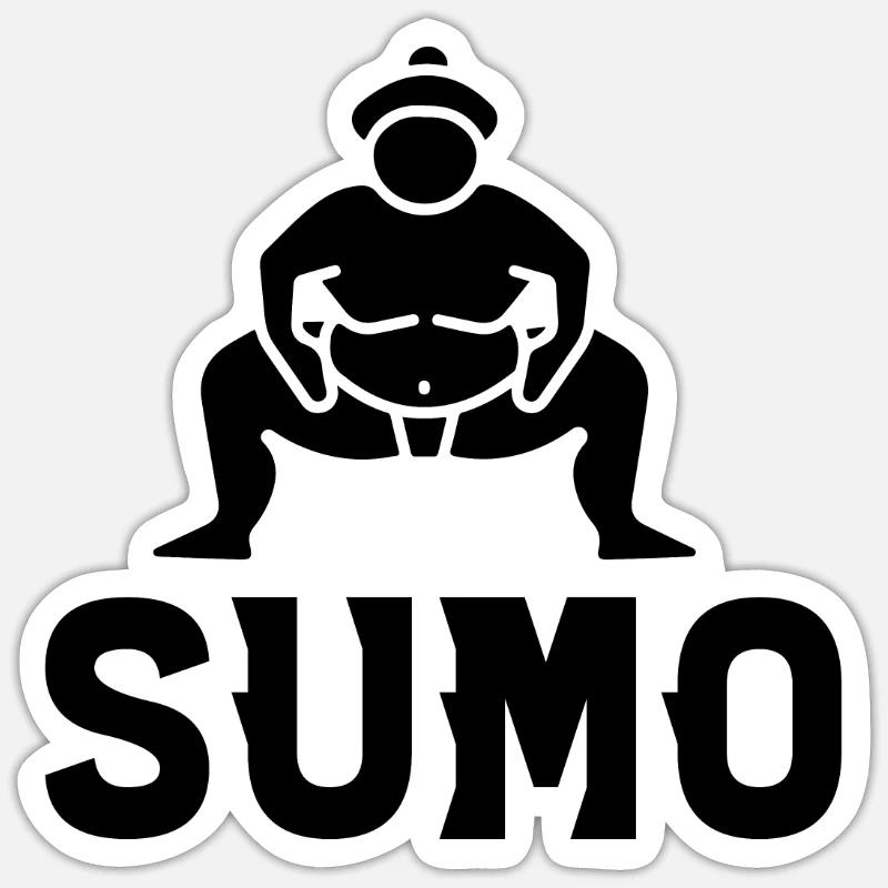 Sumo - Sticker size S (10 x 10 cm) - white matte