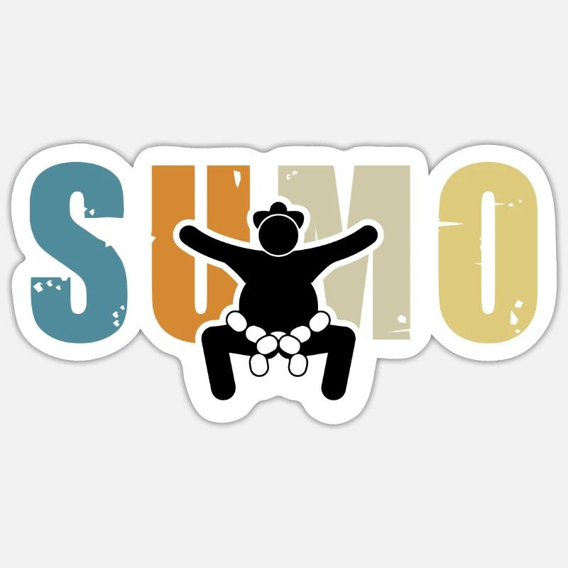 Sumo - Sticker taille S (10 x 10 cm) - blanc mat