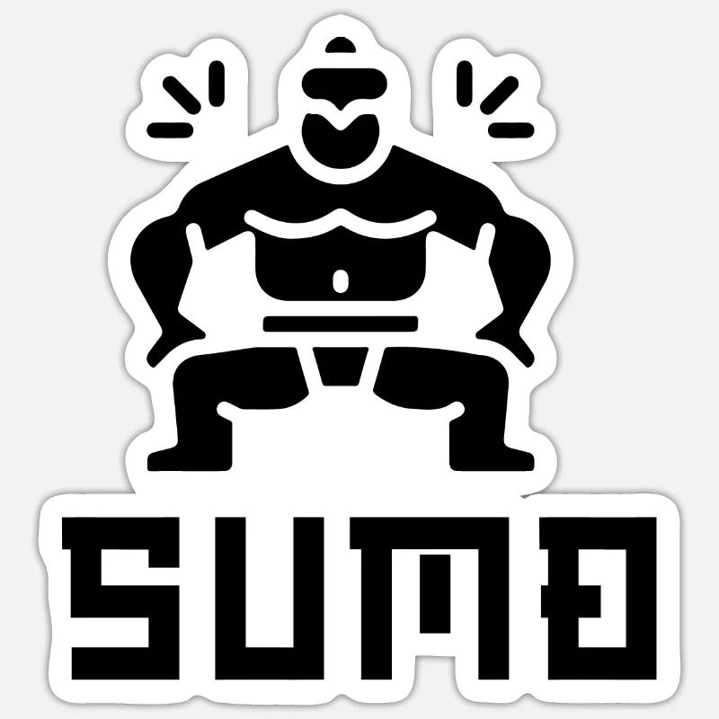 Sumo - Sticker size S (10 x 10 cm) - white matte