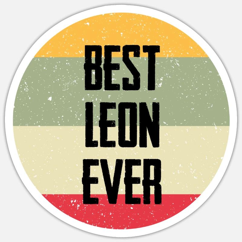 Best Leon Ever - Sticker size S (10 x 10 cm) - white matte