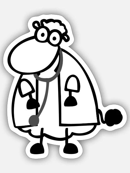  - Sticker size S (10 x 10 cm) - white matte