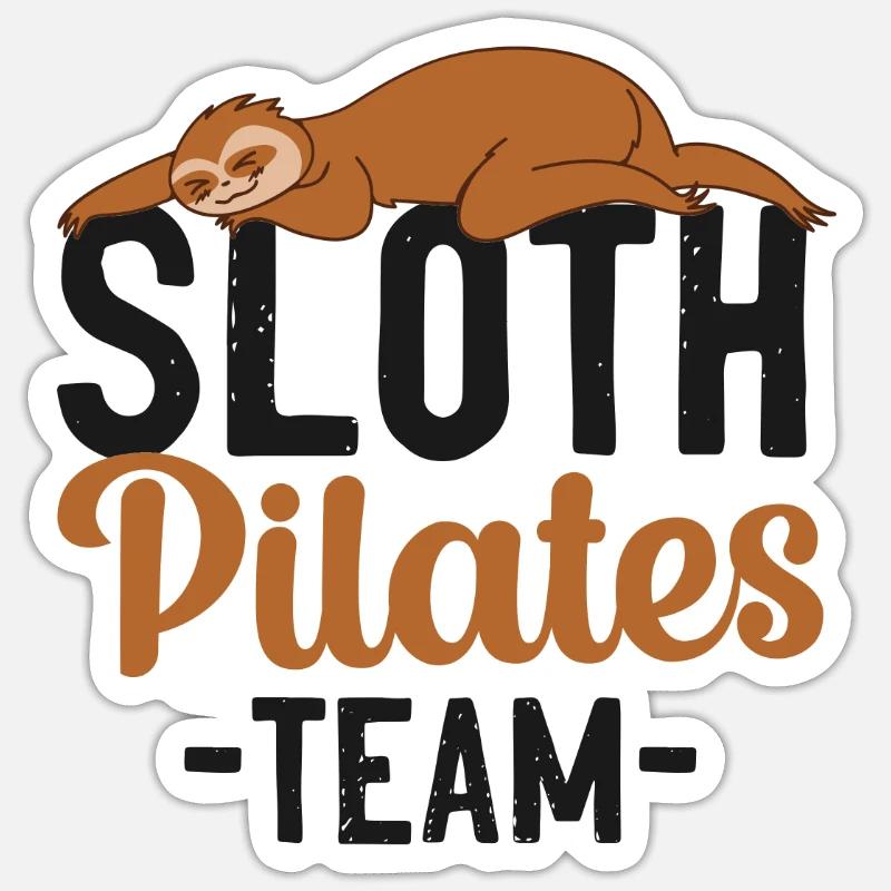 Pilates Instructor Teacher Sloth Sticker Größe S (10 x 10 cm)