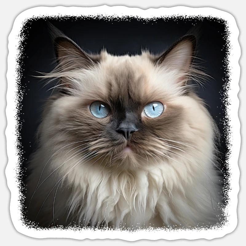 Himalayan Cat Colourpoint Katze - Sticker size S (10 x 10 cm) - white matte