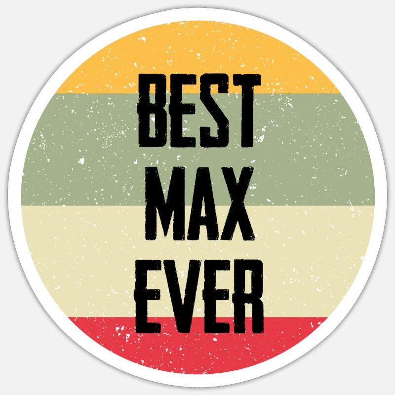 Best Max Ever - Sticker size S (10 x 10 cm) - white matte