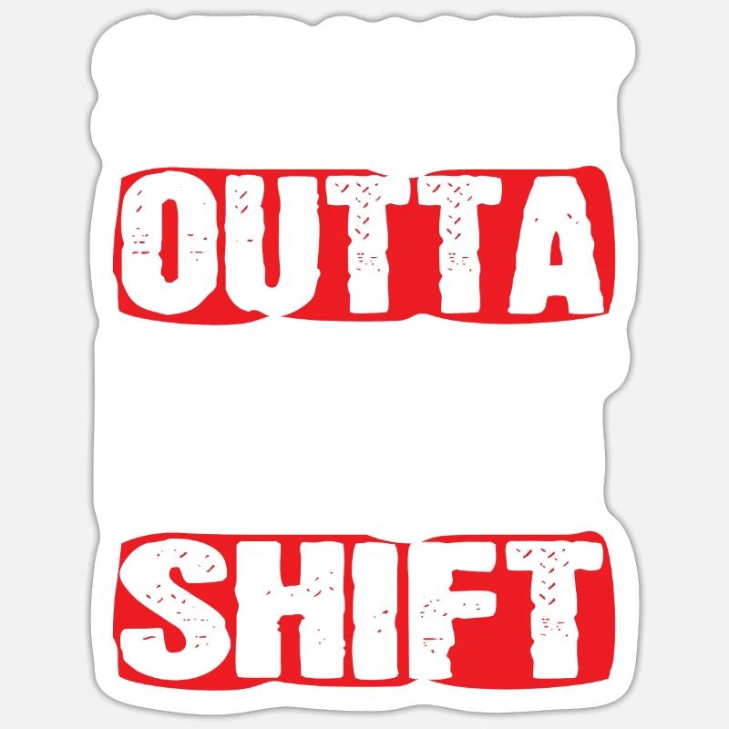 Nachtschicht Krankenschwester Sticker Größe S (10 x 10 cm)