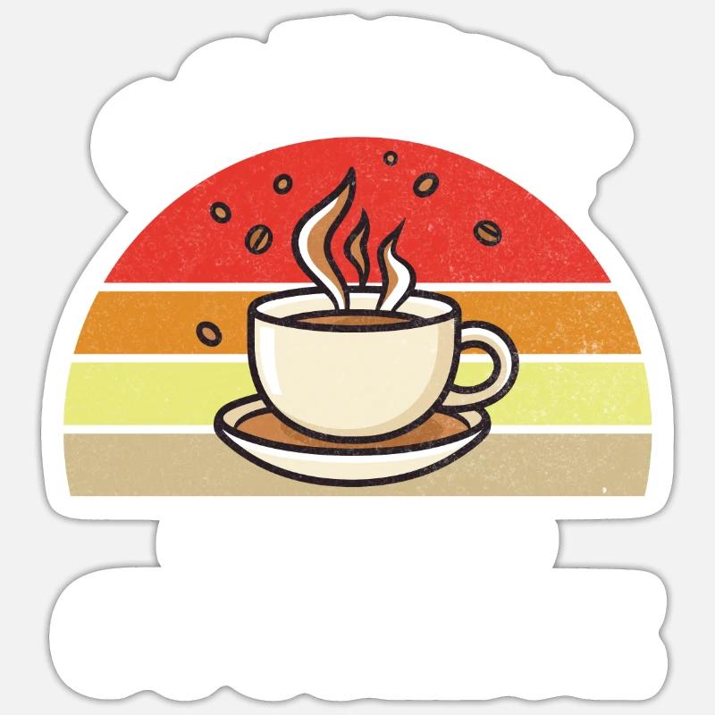 Cadeaux de café - Sticker taille S (10 x 10 cm) - blanc mat