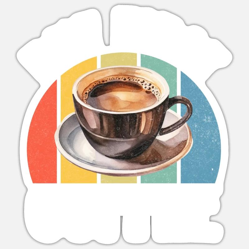 Cadeaux de café - Sticker taille S (10 x 10 cm) - blanc mat