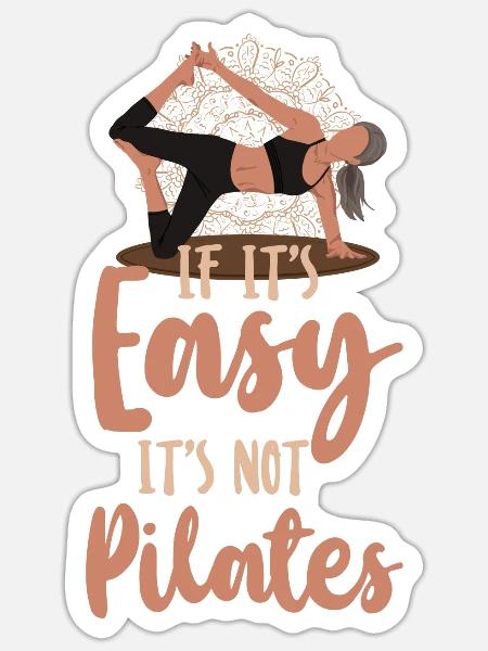 Pilates Instructor Teacher If It's - Sticker Größe S (10 x 10 cm) - Mattweiß