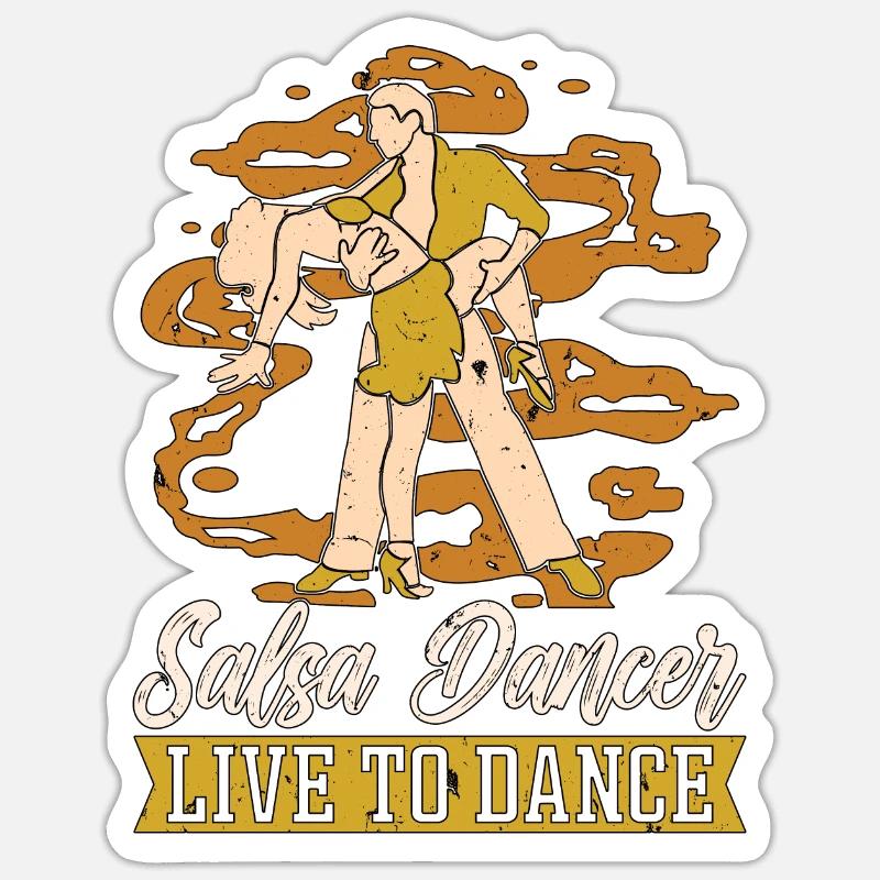 Salsa Dancer Live To Mambo Dancing Salsa Dancer Sticker size S (10 x 10 cm)