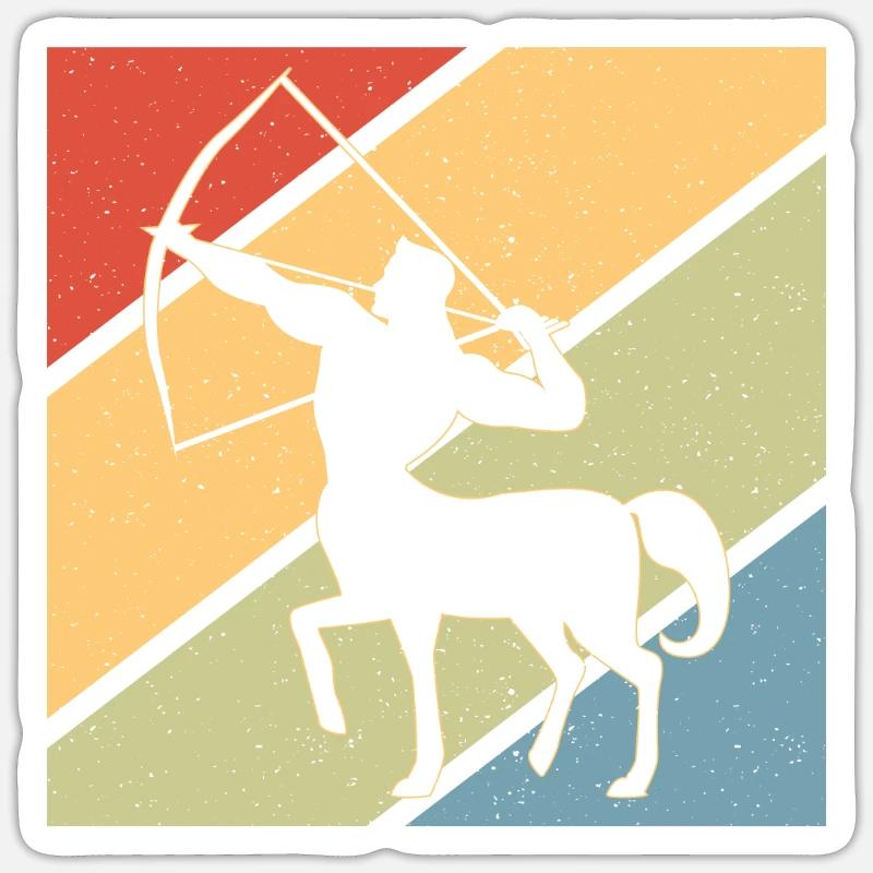 Phönix Zentaur Geschenk - Sticker Größe S (10 x 10 cm) - Mattweiß
