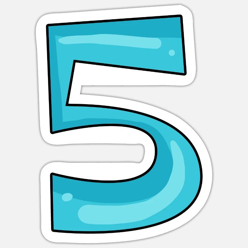 Numéro 5 Numéro - Sticker taille S (10 x 10 cm) - blanc mat