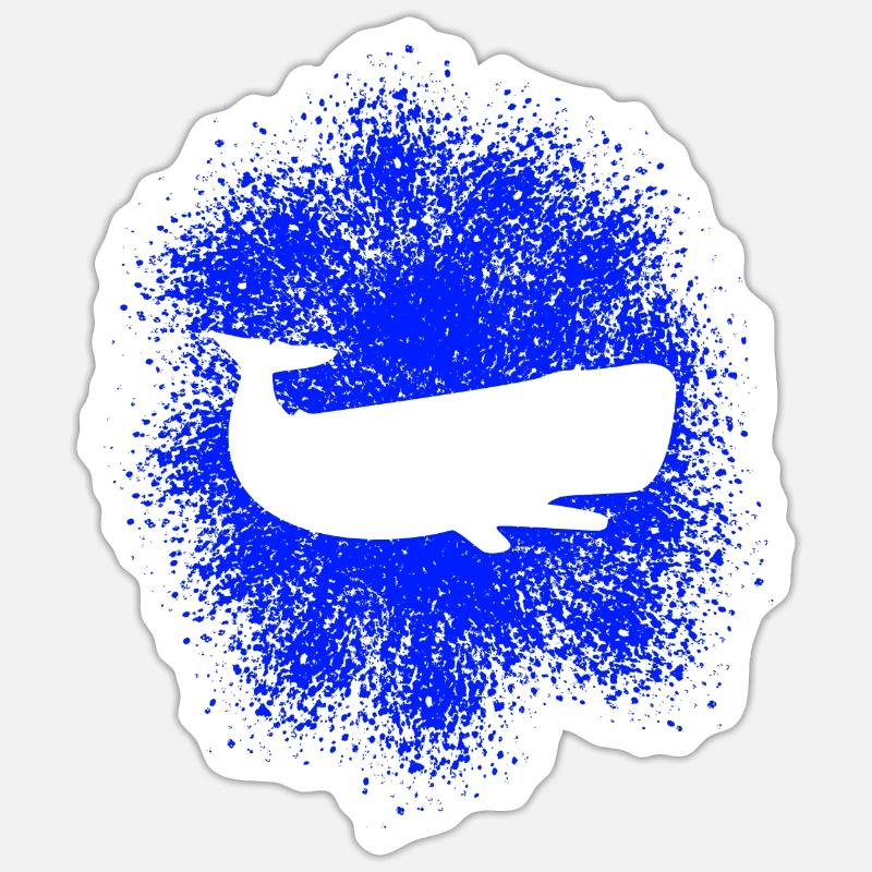 Sperm Whale Ocean Protector Sticker size S (10 x 10 cm)