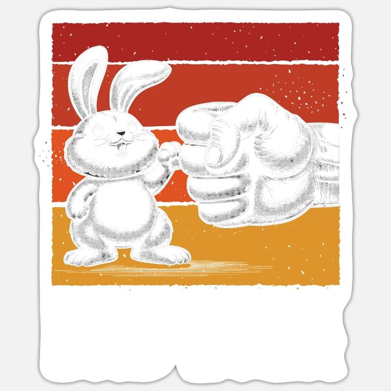 Best Rabbit Dad Ever - Sticker size S (10 x 10 cm) - white matte
