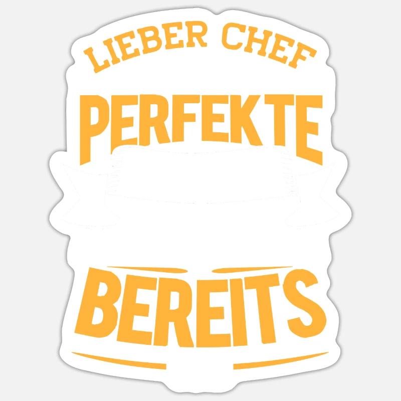 Chef Geburtstagsgeschenk & Abschiedsgeschenk Sticker Größe S (10 x 10 cm)