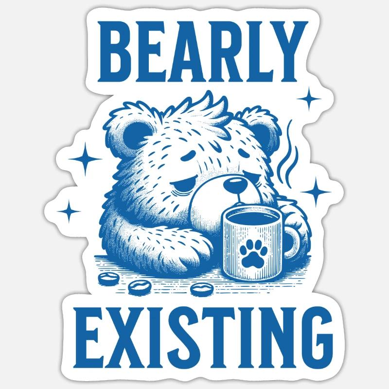 Existant | Supportez avec un café Sticker taille S (10 x 10 cm)