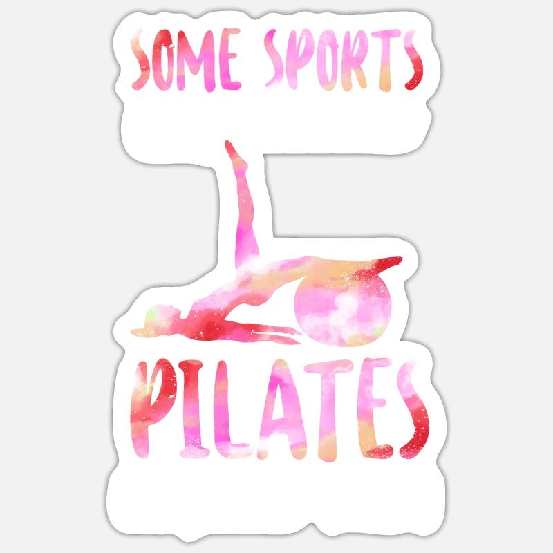 Pilates Instructor Teacher Some - Sticker Größe S (10 x 10 cm) - Mattweiß