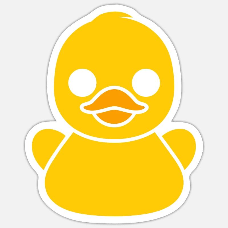 canard - Sticker taille S (10 x 10 cm) - blanc mat