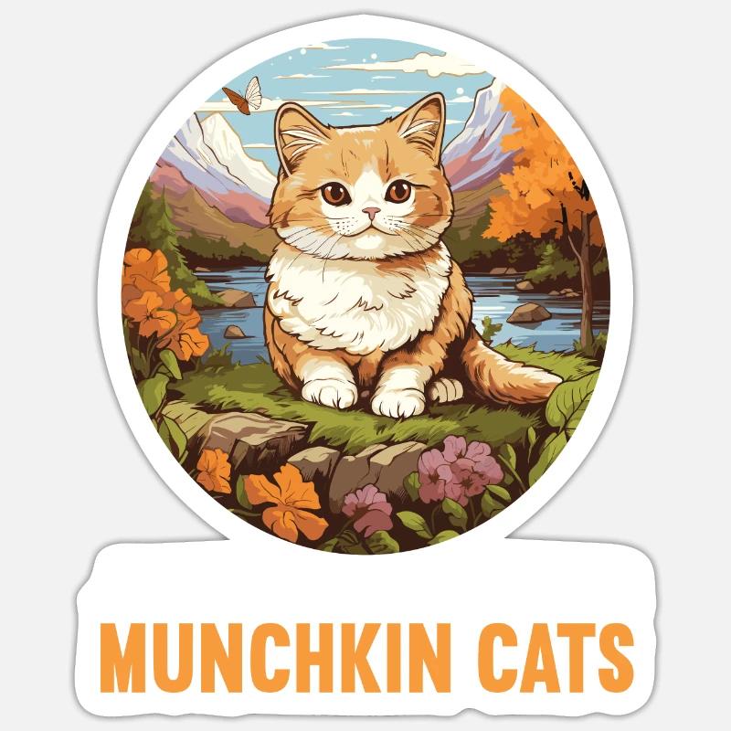 Munchkin Kitten Munchkin Cat - Sticker size S (10 x 10 cm) - white matte