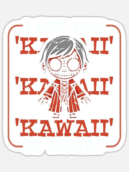 Anime Manga Unheimlich Nett - Sticker Größe S (10 x 10 cm) - Mattweiß